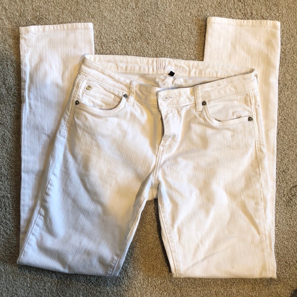 Kut from the cloth white denim jeans with stretch pure white 8